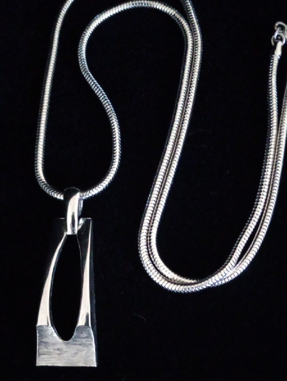 Monet Silver-Tone Open Pendant Necklace